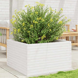 VidaXL Pflanzgefäß 80x80x46 cm massives Kiefernholz weiß