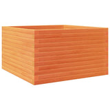 VidaXL Pflanzgefäß 80x80x46 cm massives Kiefernholz, braun gewaschen