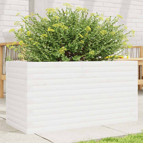 Vidaxx Pflanzgefäß 90x40x46 cm massives Kiefernholz weiß