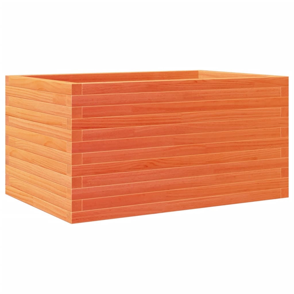 VidaXL Pflanzgefäß 90x60x46 cm massives Kiefernholz, braun gewaschen