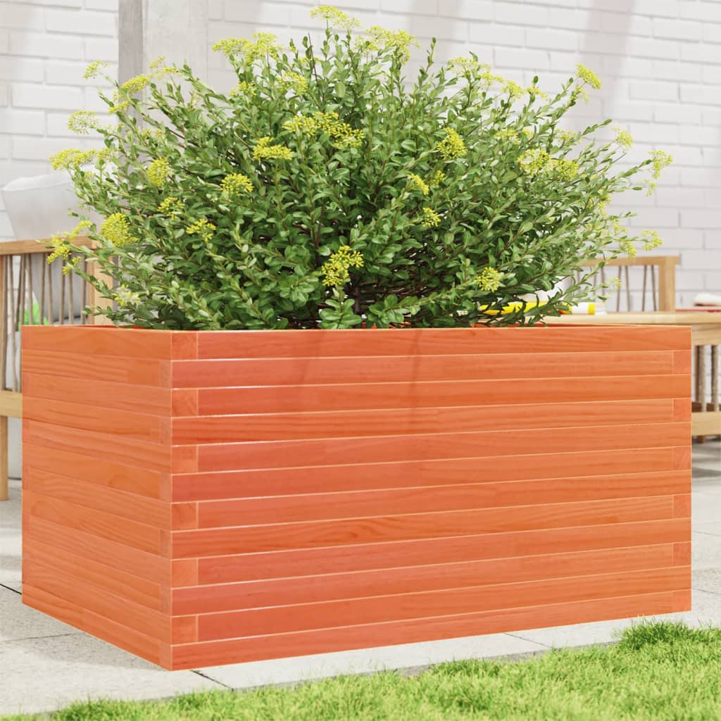 VidaXL Pflanzgefäß 90x60x46 cm massives Kiefernholz, braun gewaschen
