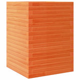 VidaXL Pflanzgefäß 50x50x68,5 cm massives Kiefernholz, braun gewaschen