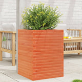 VidaXL Pflanzgefäß 50x50x68,5 cm massives Kiefernholz, braun gewaschen