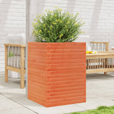 VidaXL Pflanzgefäß 50x50x68,5 cm massives Kiefernholz, braun gewaschen