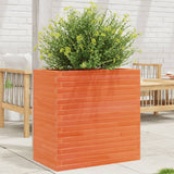 VidaXL Pflanzgefäß 70 x 40 x 68,5 cm, massives Kiefernholz, braun gewaschen