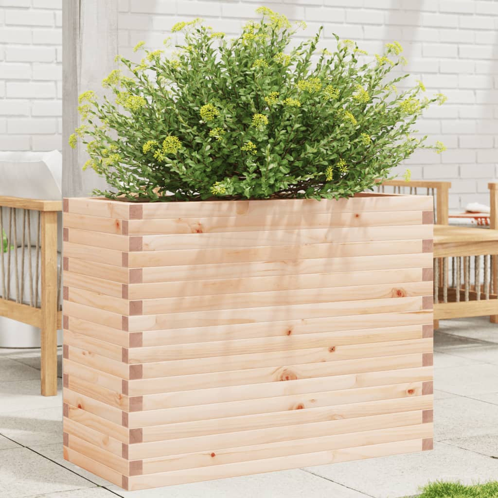 VidaXL Plantenbak 90x40x68,5 cm massief grenenhout