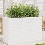 VidaXL Plantenbak 110x40x68,5 cm massief grenenhout wit