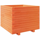 VidaXL Pflanzgefäß 60 x 60 x 49,5 cm, massives Kiefernholz, braun gewaschen