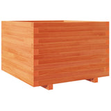 VidaXL Pflanzgefäß 70 x 70 x 49,5 cm, massives Kiefernholz, braun gewaschen