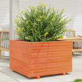 VidaXL Pflanzgefäß 70 x 70 x 49,5 cm, massives Kiefernholz, braun gewaschen