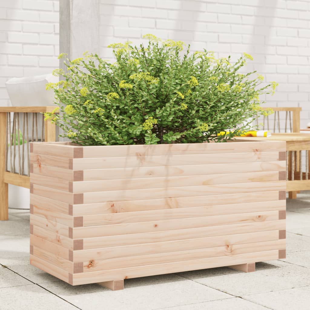 VidaXL Plantenbak 90x40x49,5 cm massief grenenhout