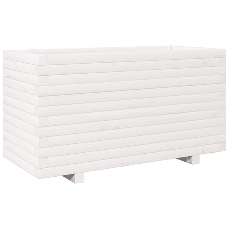 Vidaxx Pflanzgefäß 90x40x49,5 cm massives Kiefernholz weiß