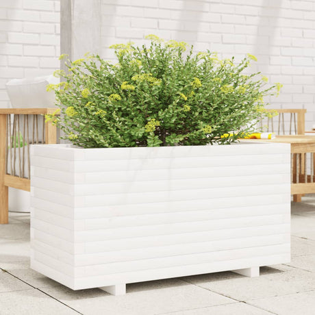 Vidaxx Pflanzgefäß 90x40x49,5 cm massives Kiefernholz weiß