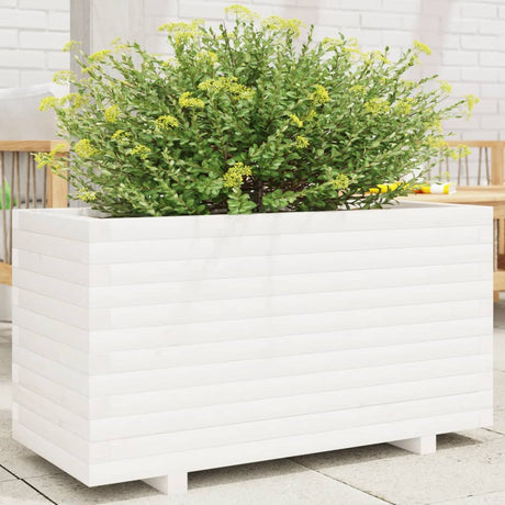 Vidaxx Pflanzgefäß 90x40x49,5 cm massives Kiefernholz weiß