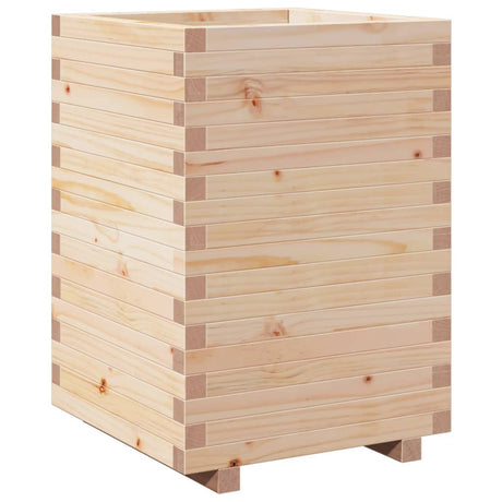 VidaXL Pflanzgefäß 50x50x72,5 cm aus massivem Kiefernholz