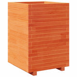 VidaXL Pflanzgefäß 50x50x72,5 cm massives Kiefernholz, braun gewaschen