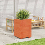 VidaXL Pflanzgefäß 50x50x72,5 cm massives Kiefernholz, braun gewaschen