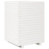 VidaXL Pflanzgefäß 50x50x72 cm massives Kiefernholz weiß