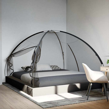 Vidaxx Moskitonetz mit Türen Mongolei 220 Mesh 200x200x135 cm schwarz