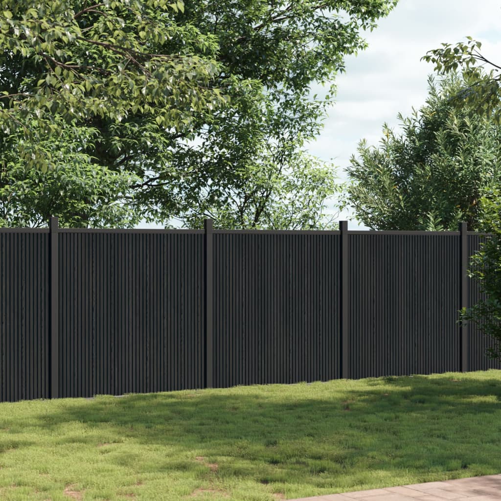 Vidaxl Fence Panel 526x186 cm HKC Gray