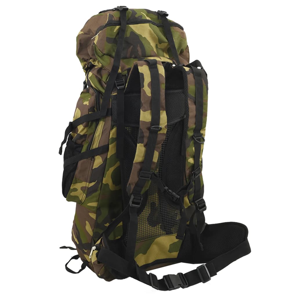 VidaXL Wanderrucksack 60 l Camouflage Oxford-Stoff grün