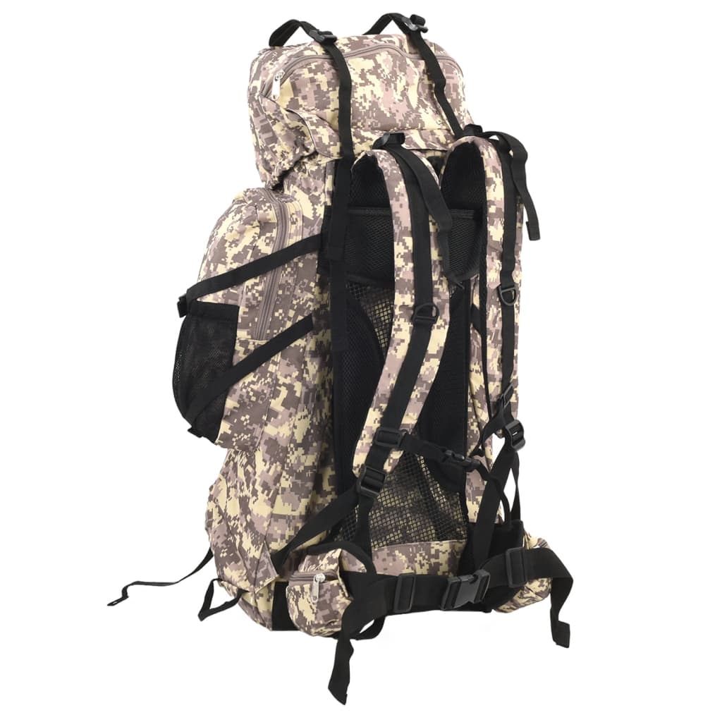 Vidaxl Wanderrucksack 60 l Camouflage Oxford-Stoff Kamelbraun