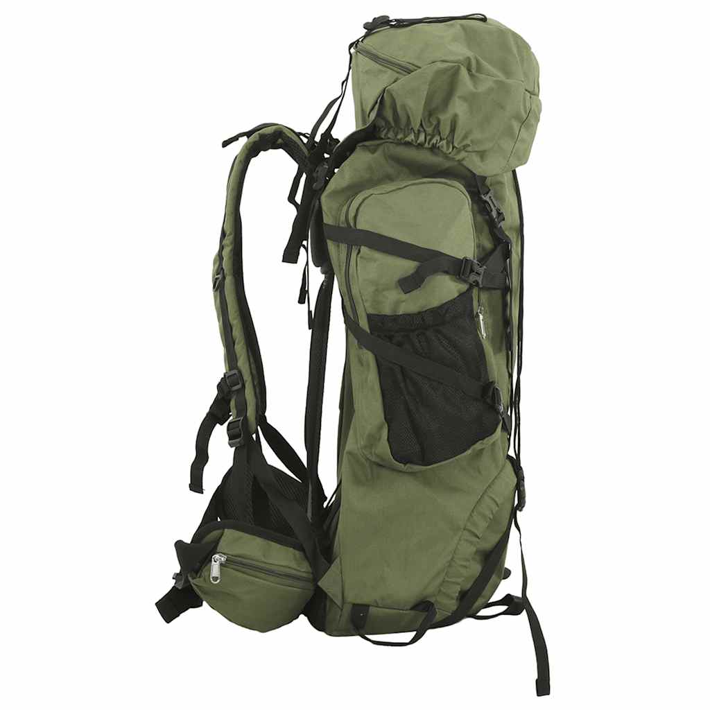 VidaXL Wanderrucksack 60 l Oxford-Stoff Armeegrün
