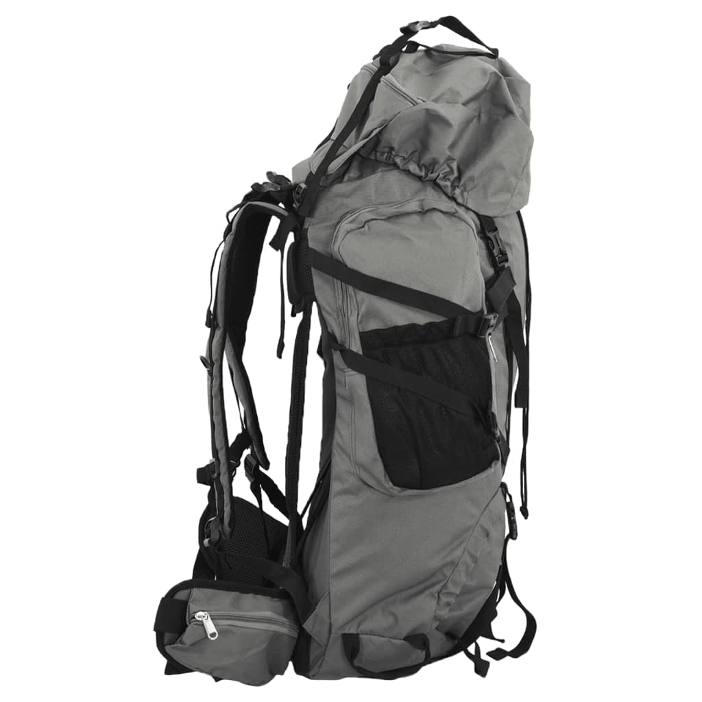 VidaXL Wanderrucksack 80 l Oxford-Stoff grau