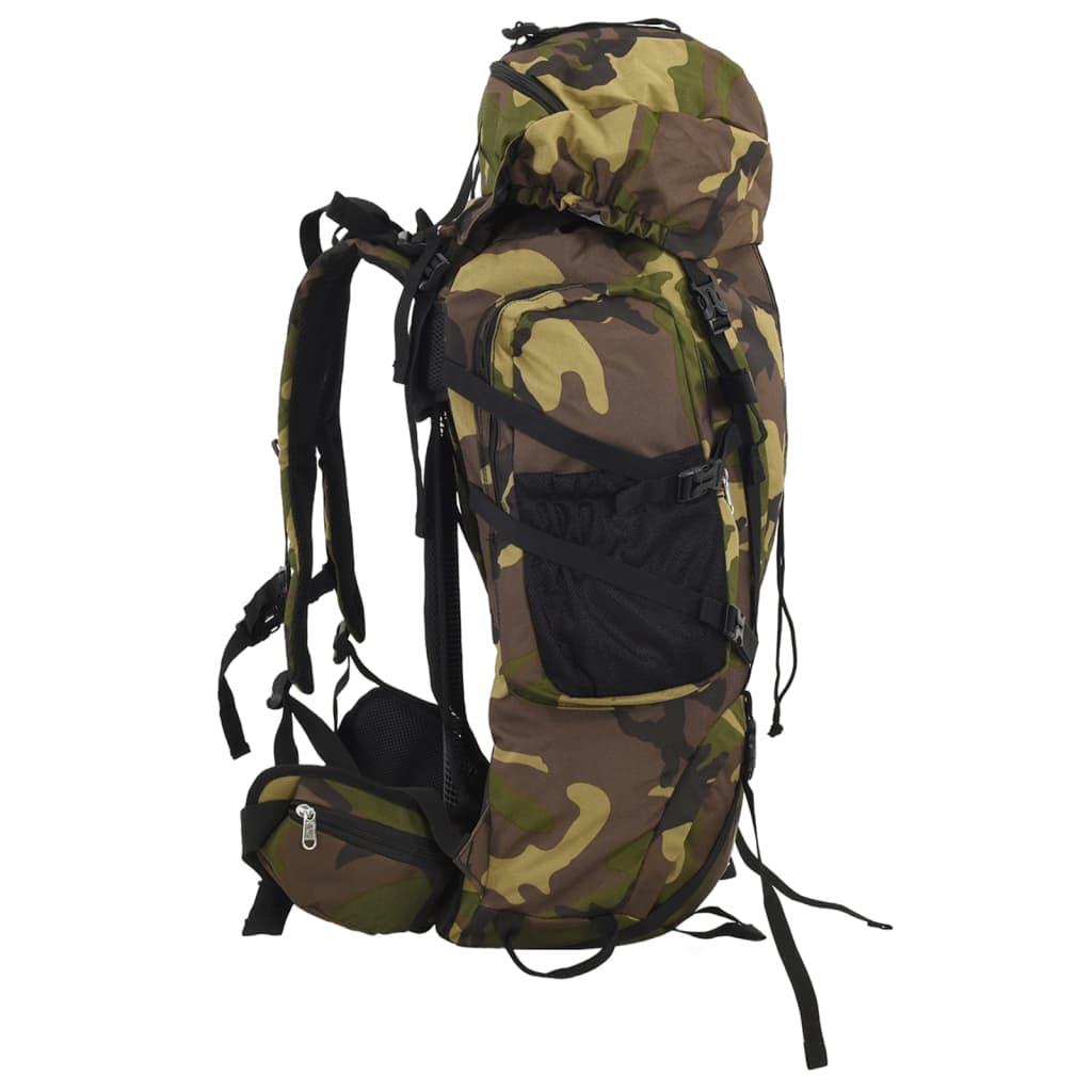 VidaXL Wanderrucksack 80 l Camouflage Oxford-Stoff grün