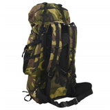 VidaXL Wanderrucksack 80 l Camouflage Oxford-Stoff grün