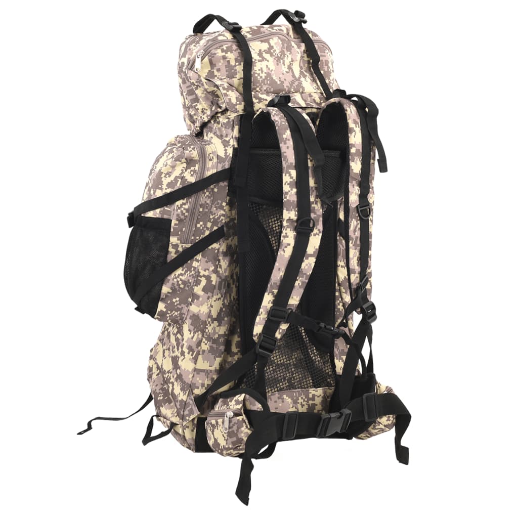 Vidaxl wandelrugzak 80 l camouflage oxford stof camelbruin