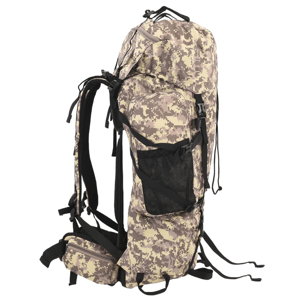 Vidaxl Wanderrucksack 100 l Camouflage Oxford-Stoff Kamelbraun