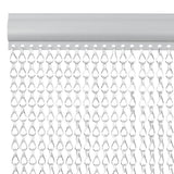 Vidaxx Fliegenvorhangketten 90x200 cm Aluminium