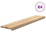 Vidaxx Treppenstufen 4 Stück 120x25x2 cm unbehandelte massive Eiche