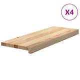 Vidaxx Treppenstufen 4 Stück 70x30x2 cm unbehandelte massive Eiche