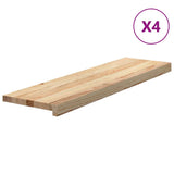 Vidaxx Treppenstufen 4 Stück 90x30x2 cm unbehandelte massive Eiche