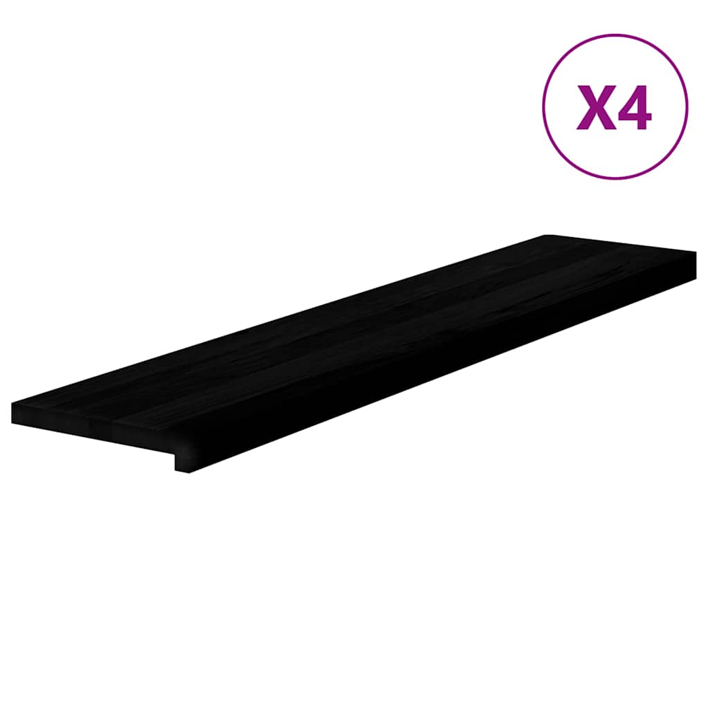 Vidaxx Treppenstufen 4 Stk. 120x25x2 cm massive Eiche dunkelbraun