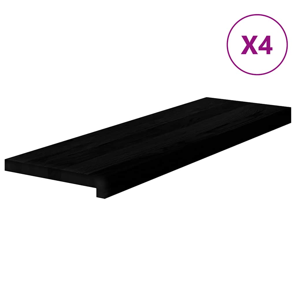 Vidaxx Treppenstufen 4 Stk. 80x30x2 cm massive Eiche dunkelbraun