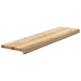 Vidaxx Treppenstufen 2 Stk. 100x25x2 cm unbehandelte massive Eiche