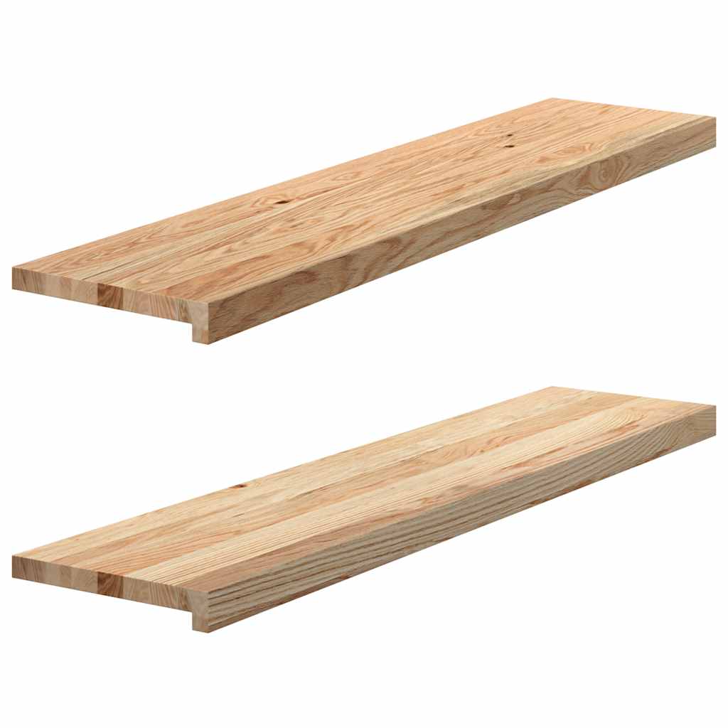 Vidaxx Treppenstufen 2 Stk. 110x25x2 cm unbehandelte massive Eiche