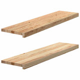 VidaXL steps 2 st 100x30x2 cm Untreated solid oak