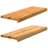 Vidaxx Treppenstufen 2 Stk. 70x25x2 cm Eiche massiv hellbraun
