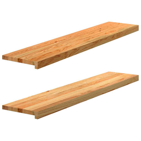 Vidaxx Treppenstufen 2 Stk. 120x30x2 cm Eiche massiv hellbraun