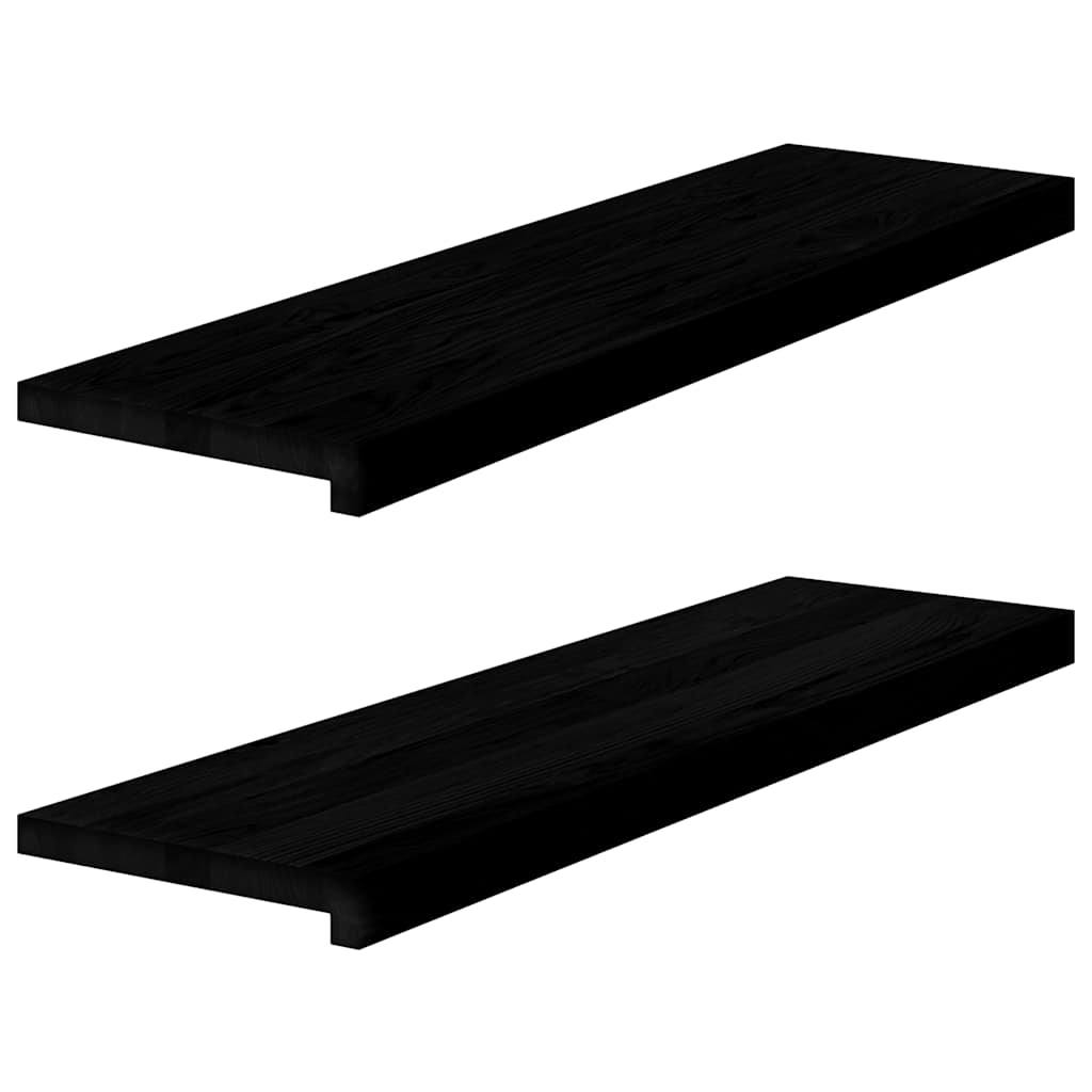 Vidaxx Treppenstufen 2 Stk. 90x25x2 cm massive Eiche dunkelbraun
