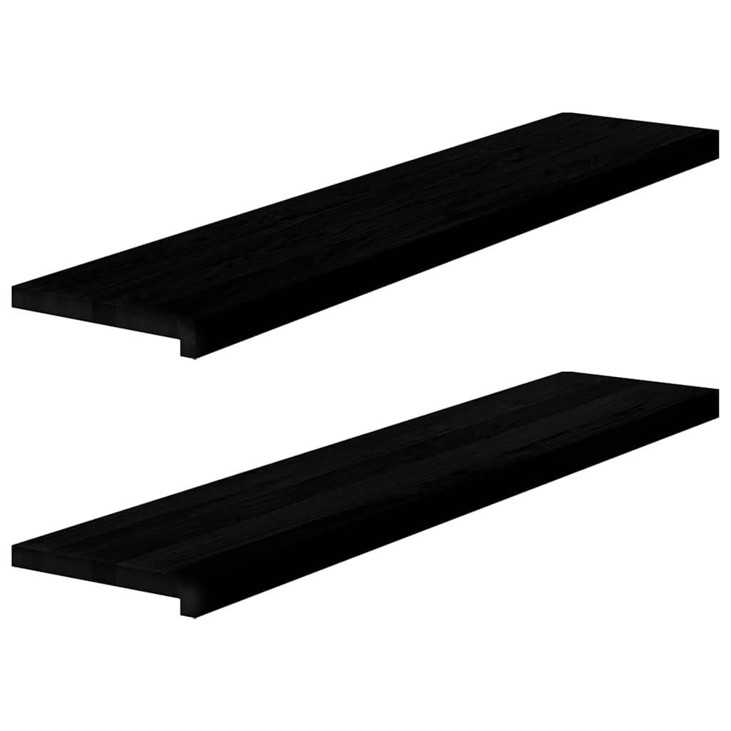 Vidaxx Treppenstufen 2 Stk. 120x25x2 cm massive Eiche dunkelbraun