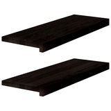 Vidaxx Treppenstufen 2 Stk. 70x30x2 cm massive Eiche dunkelbraun