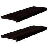 Vidaxx Treppenstufen 2 Stk. 80x30x2 cm massive Eiche dunkelbraun