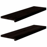 Vidaxx Treppenstufen 2 Stk. 90x30x2 cm massive Eiche dunkelbraun