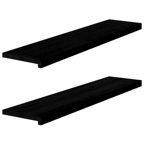 Vidaxx Treppenstufen 2 Stk. 110x30x2 cm massive Eiche dunkelbraun