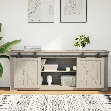 Vidaxx Aufhängeset für Schiebetür 152 cm Kohlenstoffstahl